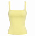 Butter Yellow Square Neck Tank Top