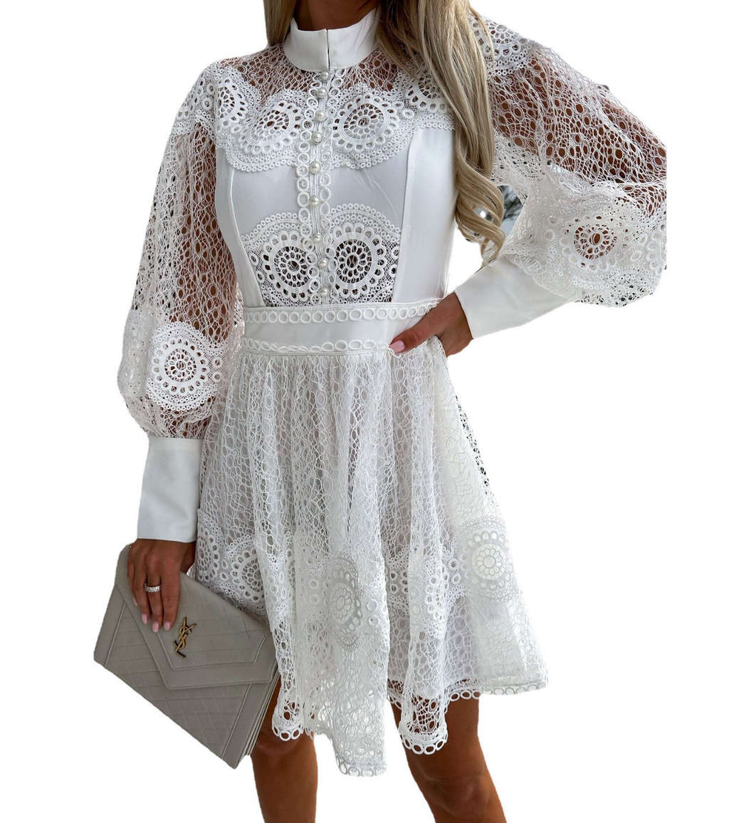 Women’s Elegant Lace Maxi Gown Dress